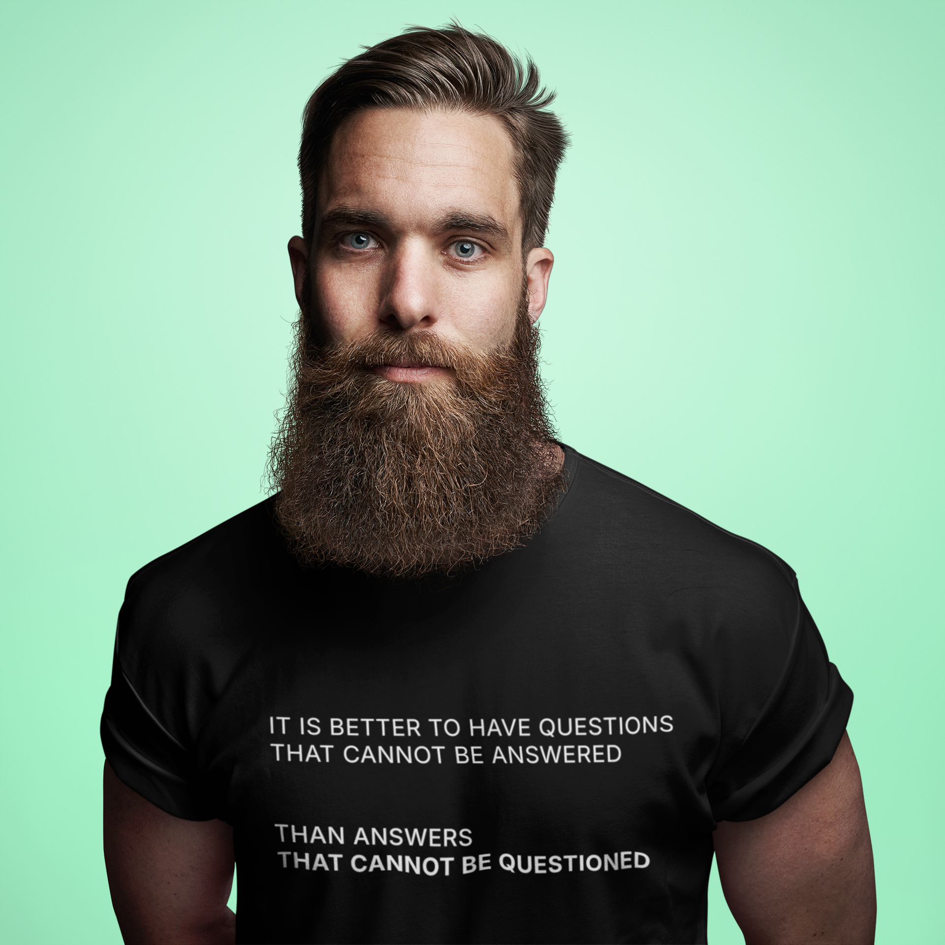 It Is Better to Have Questions That Cannot Be Answered Than Answers That Cannot Be Questioned